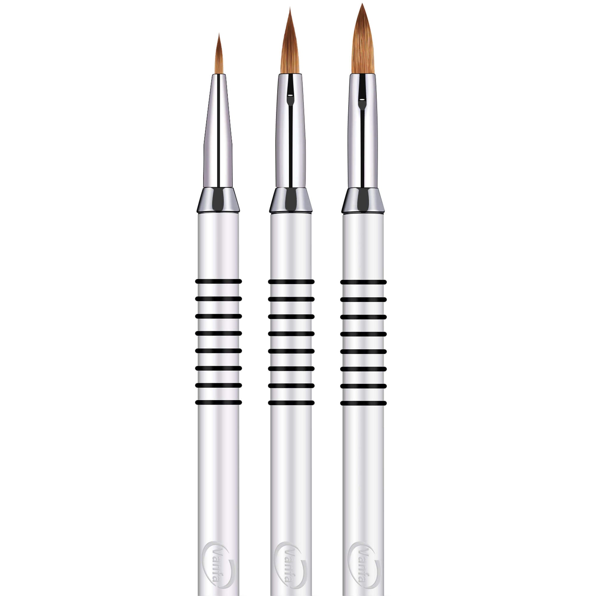 Vanfa Kolinsky Detailing 3D Nail Art Design Brush Set (#2 + #4 + #5)