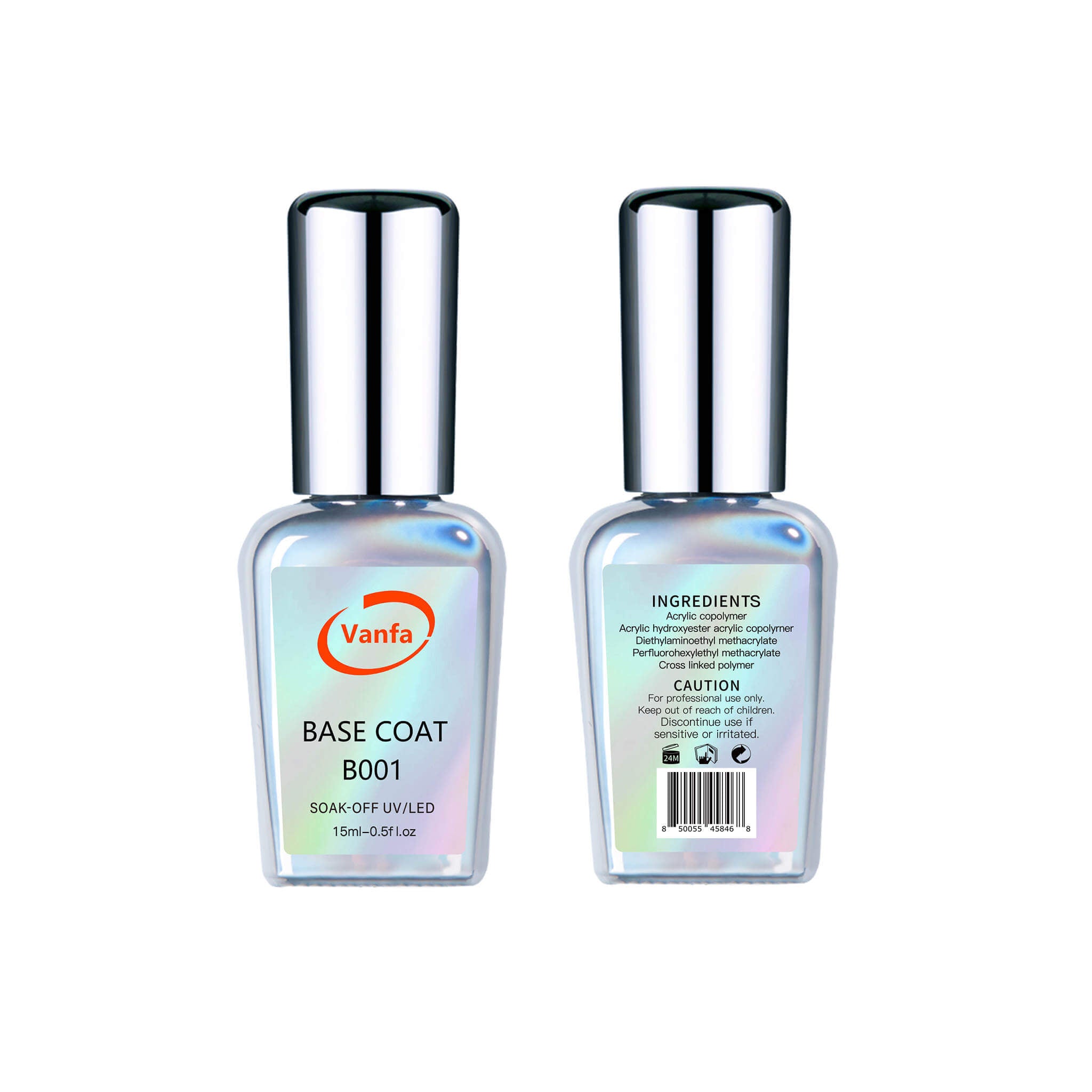 VANFA Soak Off Gel Base Coat 0.5 Oz B001