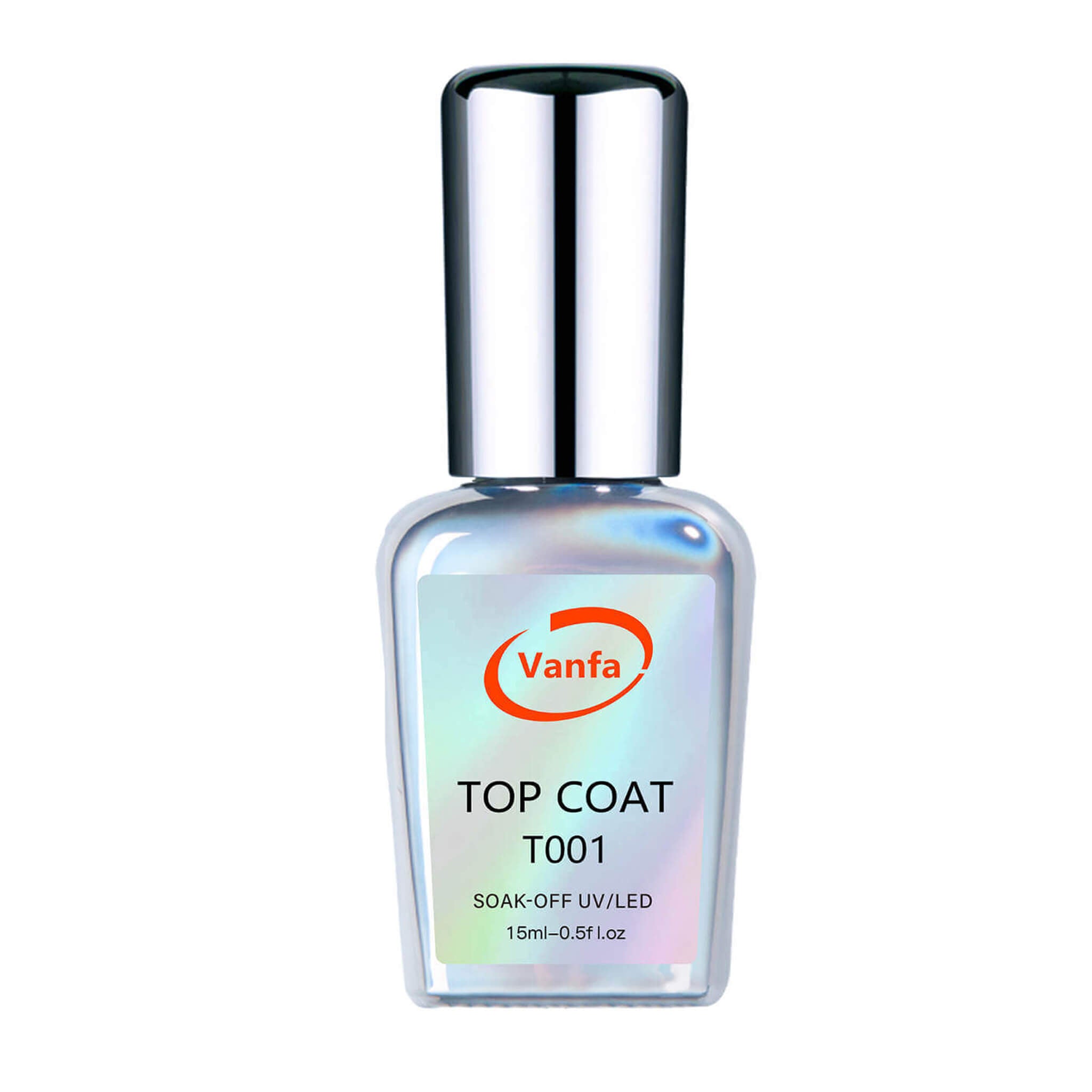 VANFA Soak Off Gel Topcoat 0.5 Oz T001