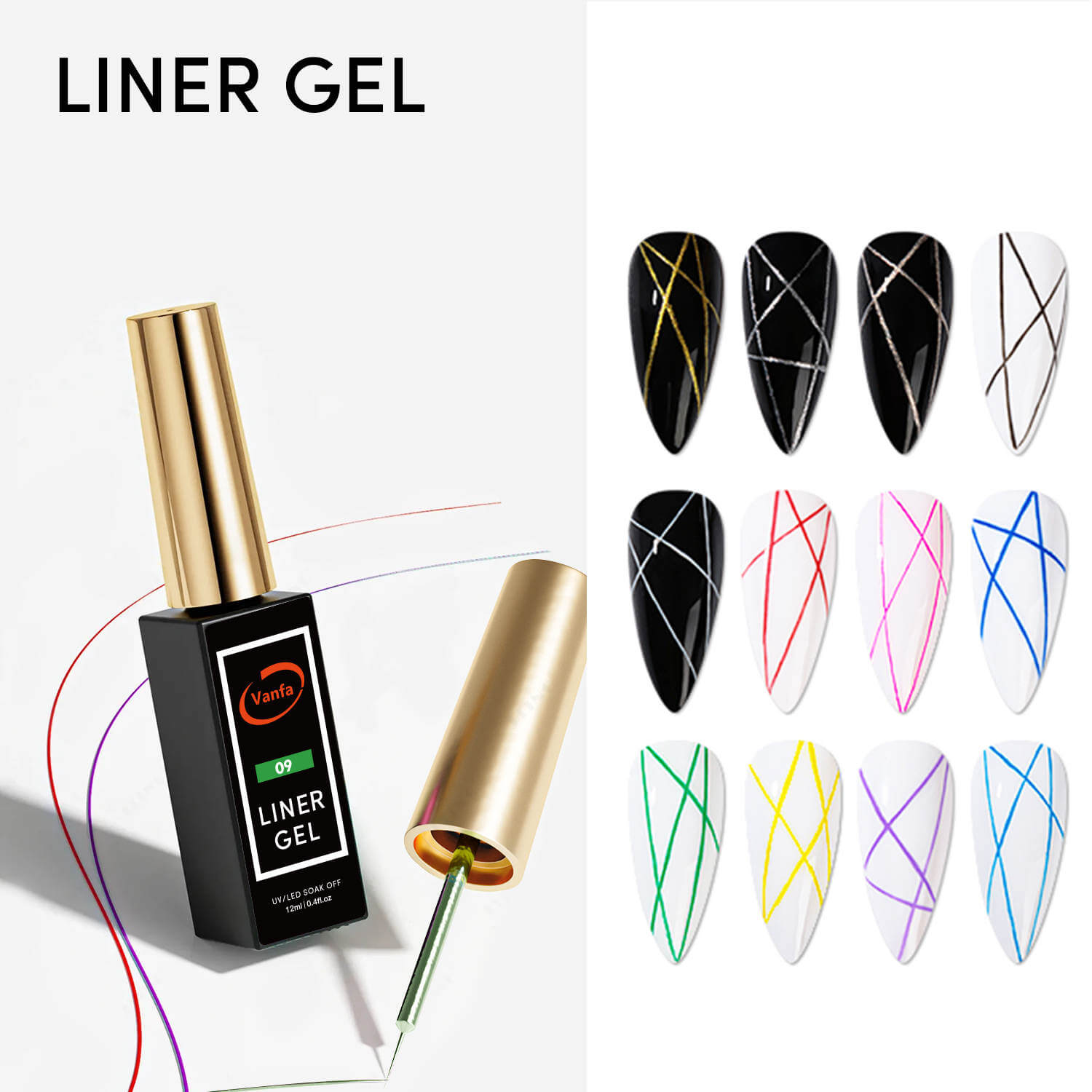 Vanfa Detailing Nail Art Gel Liner #01