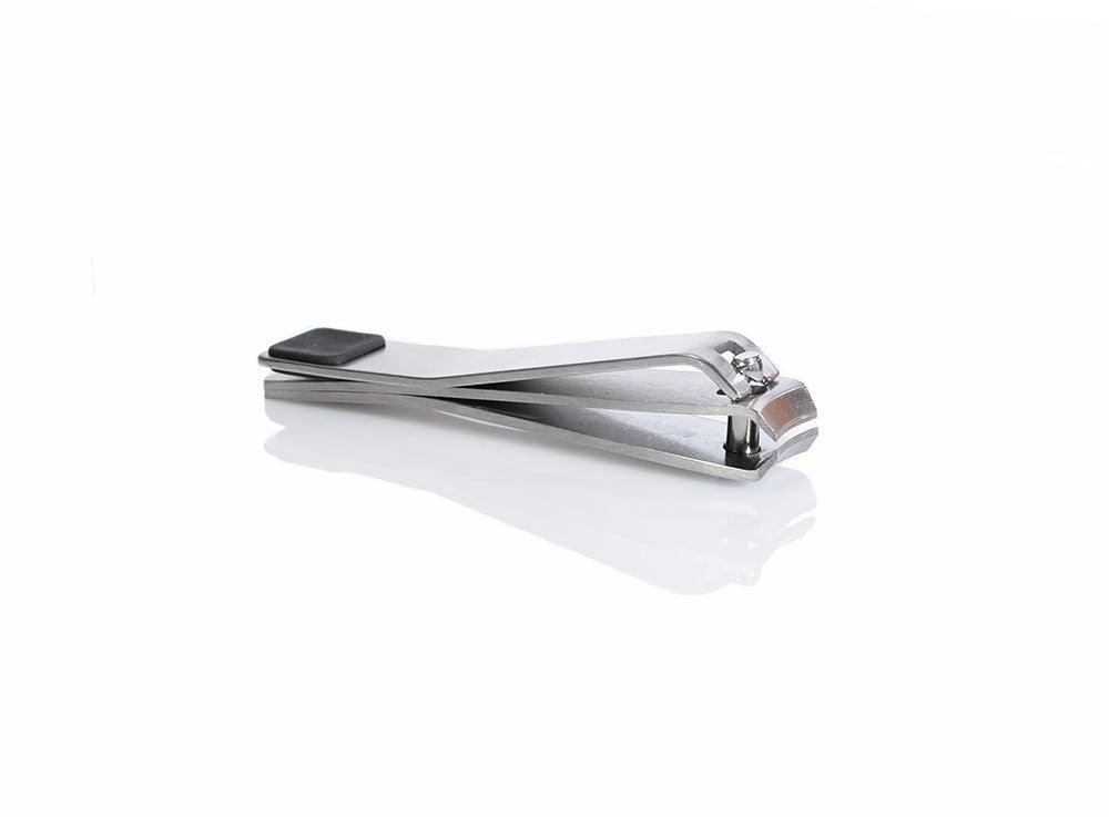 Stainless Steel with Rubber Thumb Grip Nail Clipper - Curved Edge